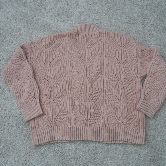 Madewell Cotton Knit Pink Cardigan Sweater V Neck Button Up Women’s Size Small - Picture 2 of 13